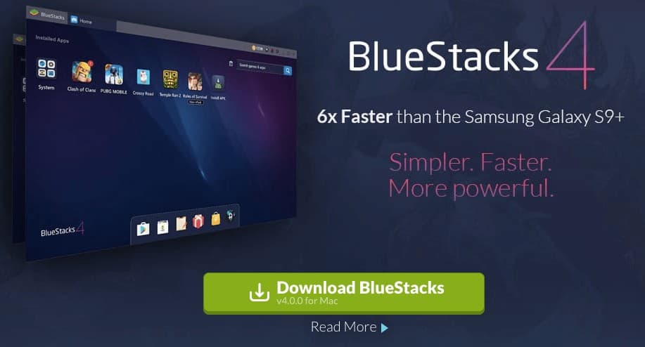 screenshot of the Bluestacks 4 Homescreen