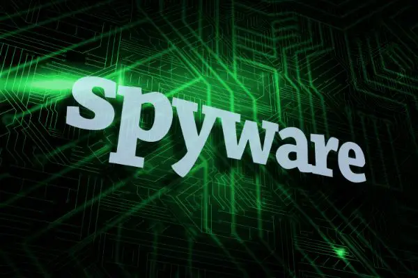 12690930 Spyware against green and black circuit board