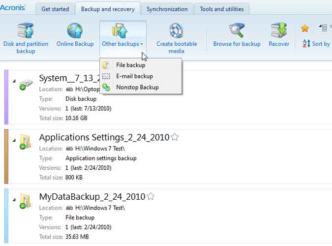 troubleshooting sync acronis true image