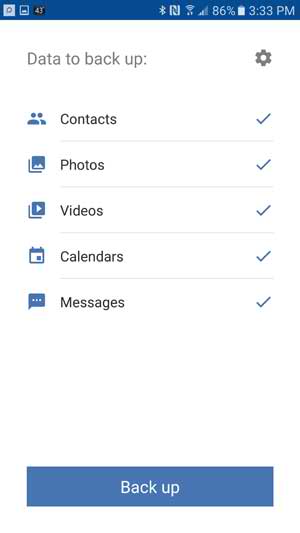 Choose what to back up from your phone