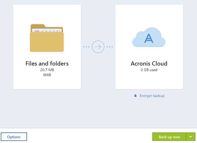 how to save acronis true image 2015 to cloud drive