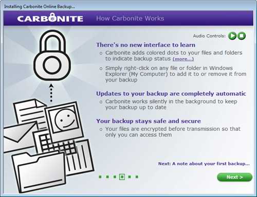 using carbonite app to backup all picture