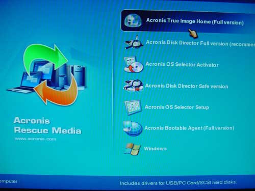 safe exit from acronis true image bootable cd