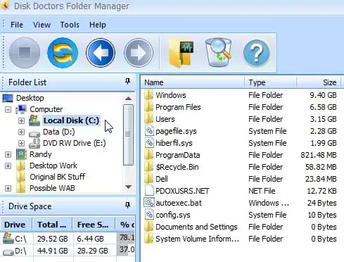 Disk Doctors Folder Manager