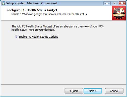 Enable the PC Health Status Gadget