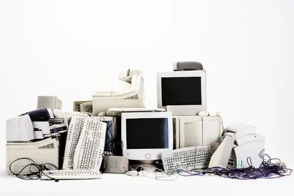 pile of old computers