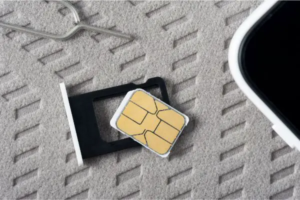 36719384 closeup Nano SIM card ready to insert to smart phone