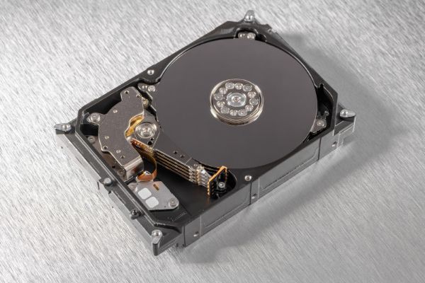 38394262 Open computer hard disk drive (HDD) closeup