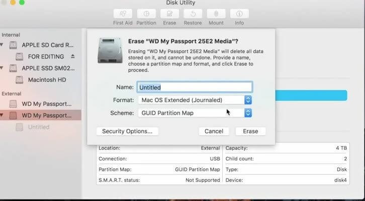 how do i format my wd external hard drive for mac