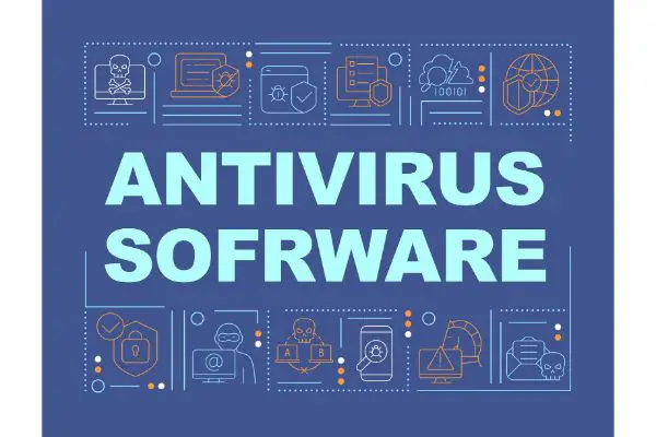 42917774 Antivirus software installing to safe personal data word concepts banner