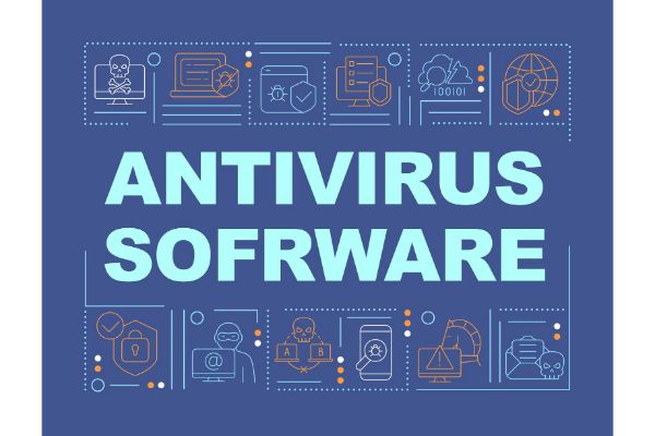 42917774 Antivirus software installing to safe personal data word concepts banner