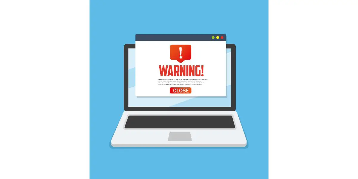 AdobeStock_245722754 Laptop alert notification concept warning , spam , viruses, internet errors, trojan