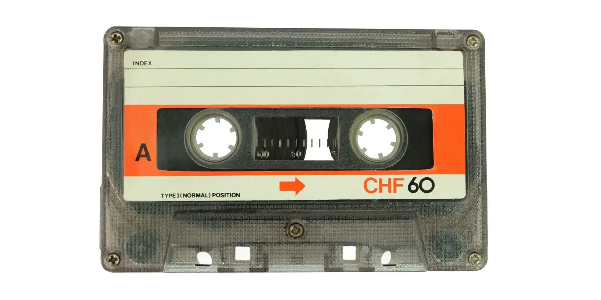 AdobeStock_261111010 Old cassette tape isolated on a white background