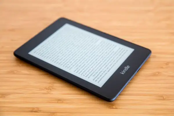 AdobeStock_283215162_Editorial_Use_Only Amazon Kindle ebook reader. It s a serie of e-readers designed and marketed by Amazon.