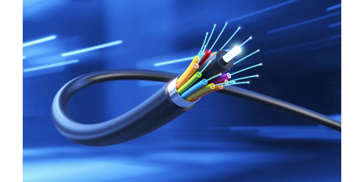 AdobeStock_321771855 Connection of Optical fiber cable, technology background, 3d illustration