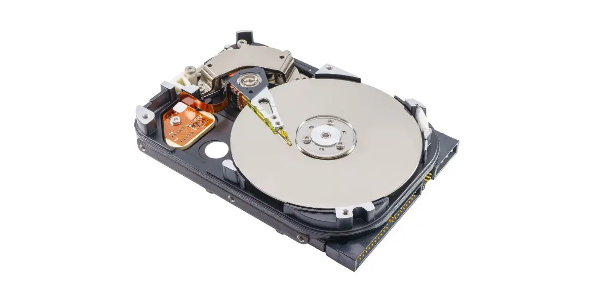 AdobeStock_331753957 Hard disk drive removable case for repair on a white background