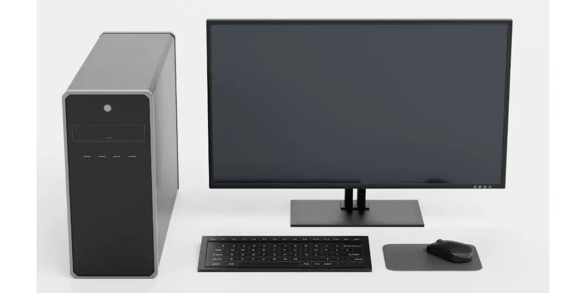 AdobeStock_509781107 Realistic 3D Render of Personal Computer white background