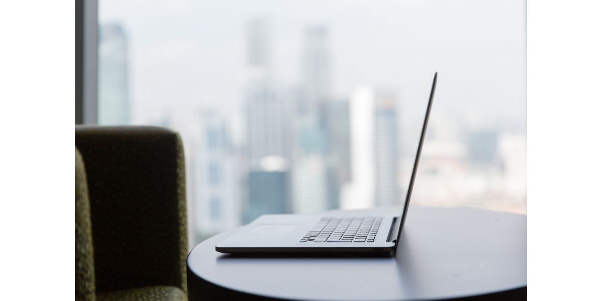 AdobeStock_83920804 close up of laptop computer on table at office