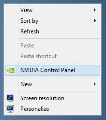 right click on your desktop to open the context menu