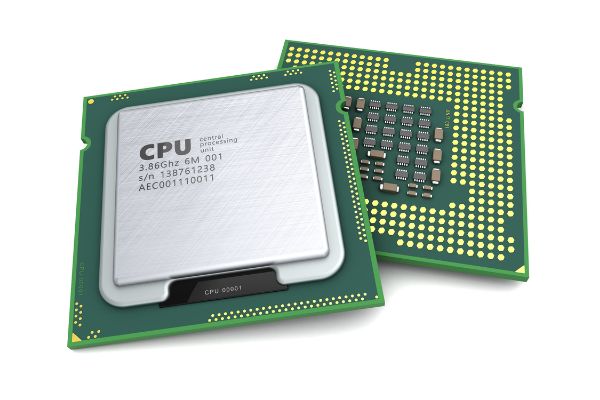 cpu alone white background