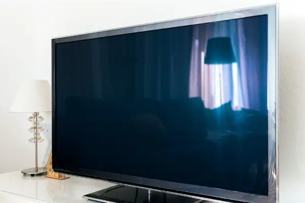 Depositphotos_165282642_S Modern TV Plasma OLED 4k screen in living room