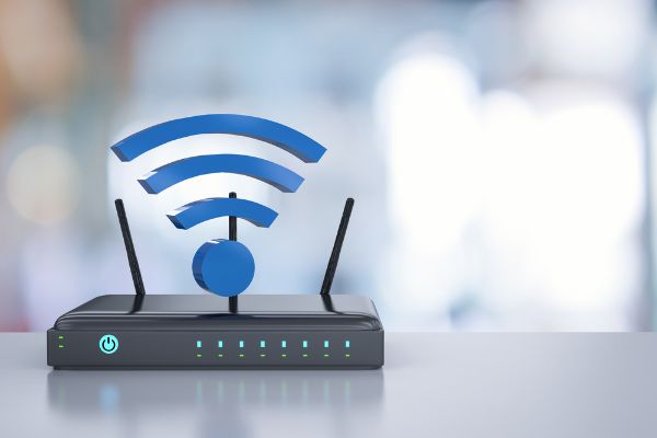 Depositphotos_226214892_S 3d rendering router with blue wi-fi sign