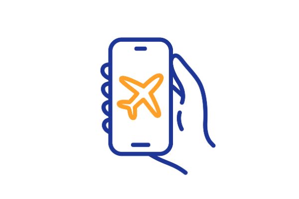 phone airplane mode icon vector
