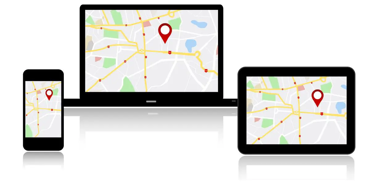 Depositphotos_79354464_L Navigation map on on multiple devices on white background