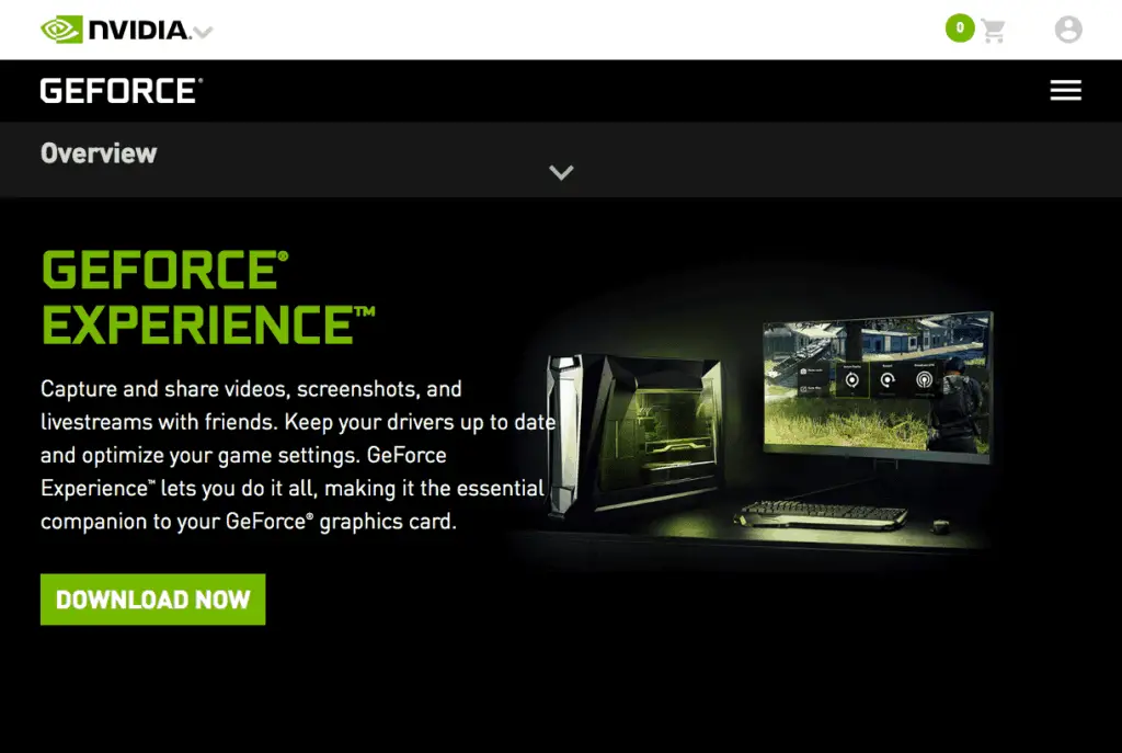 GeForce homepage