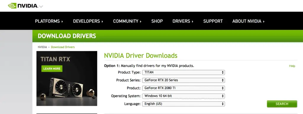 Драйвер NVIDIA скачивает 1024x388