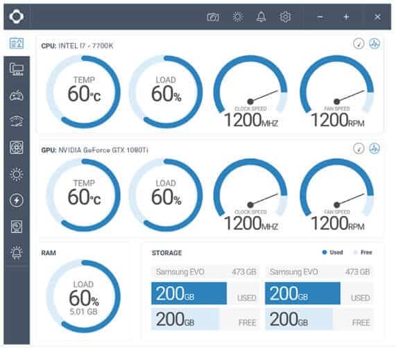 NZXT CAM screenshot