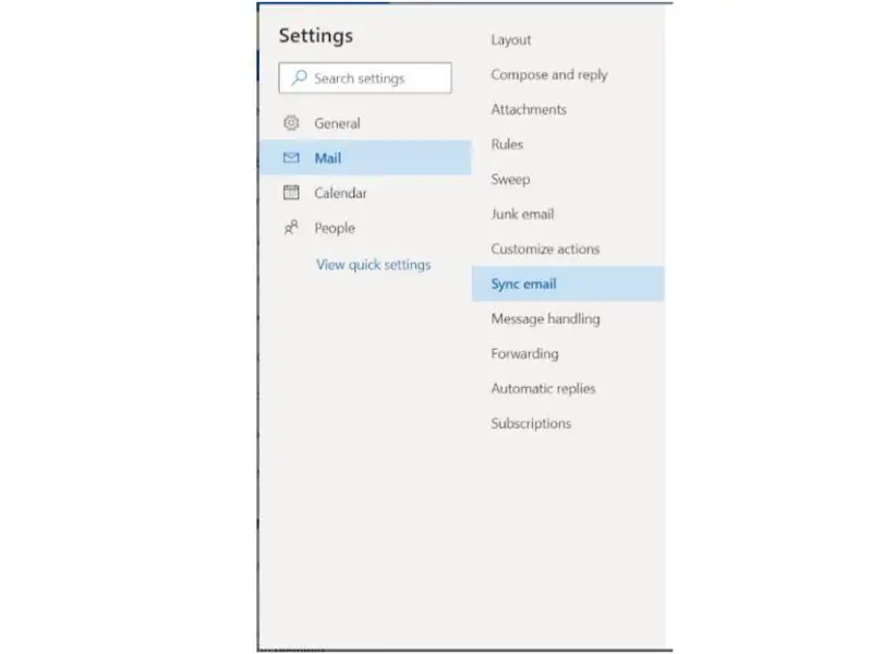 Outlook Screenshot settings (1)