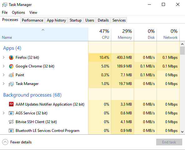 task manager unresponsive windows 10