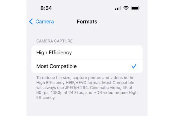 camera settings screenshot from iphone 11 (1)