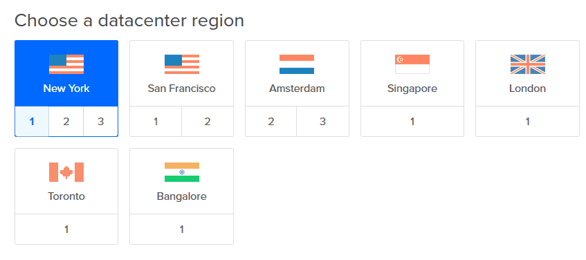 Choose Data Center Region In Digital Ocean