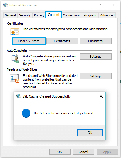 Clear SSL State To Fix Err_SSL_Protocol_Error