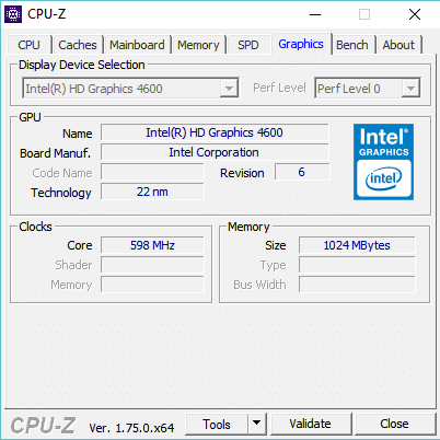 CPU-Z Graphics