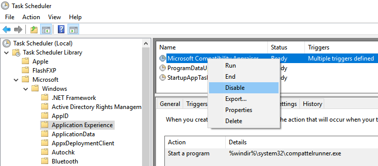 disable compattelrunner.exe
