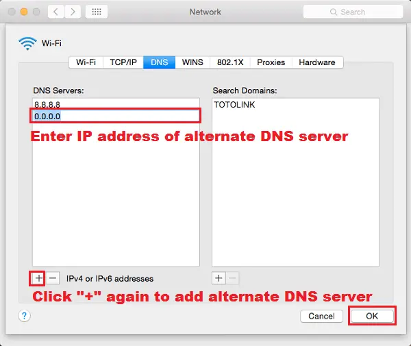 dns address mac