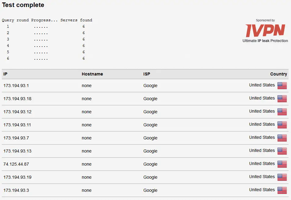 DNS Leak Test