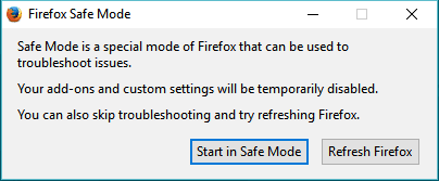 Firefox Safe Mode