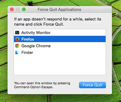 Force Quit Application