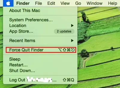 Force Quit Finder