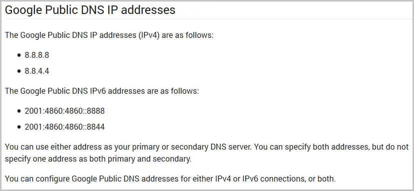 Google Public DNS