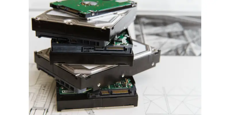 hard drive pile