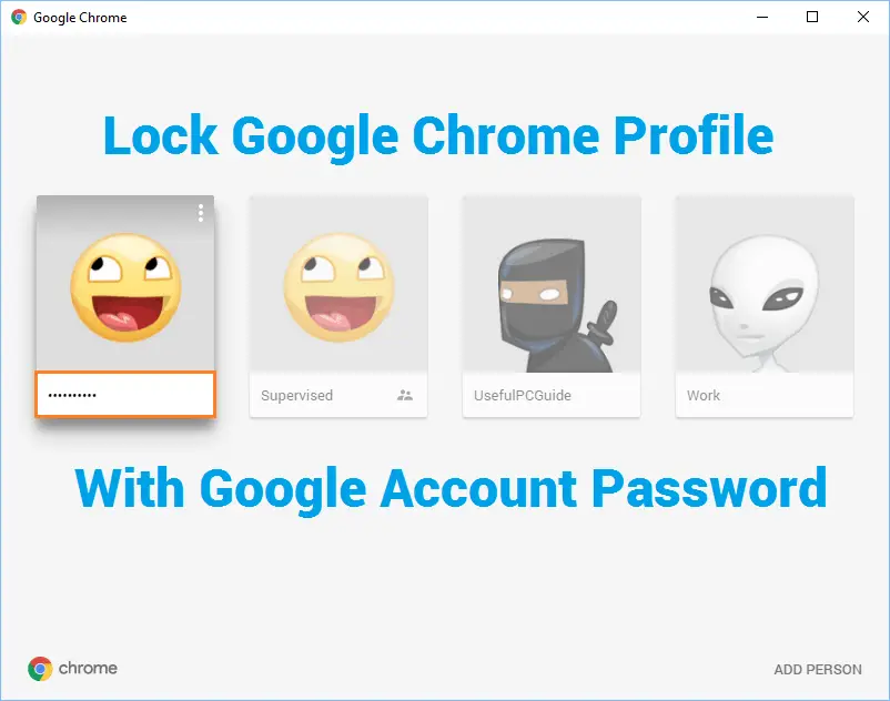 How to lock your Google Chrome profile with password