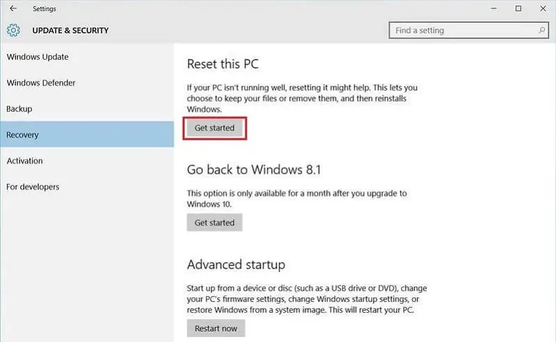How To Reset Windows 10 PC