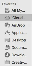 where to find iCloud files in the Finder application