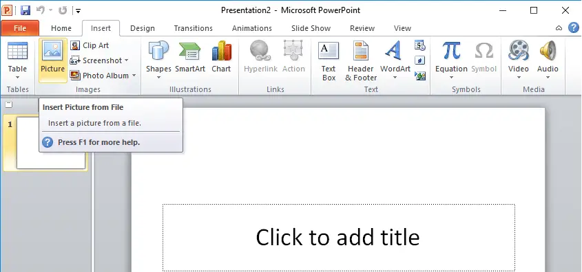 Insert Picture From File PowerPoint