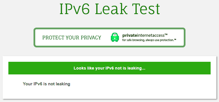 IPv6 Leak Test